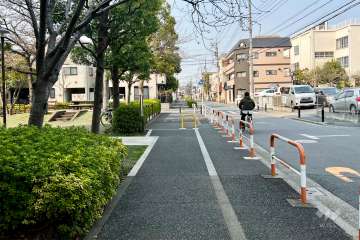 敷地の東側前面道路（南側から）