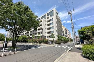 敷地東側の前面道路（南側から）