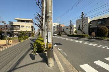 敷地東側の前面道路