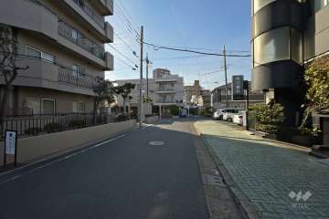 敷地北側の前面道路（東側から）