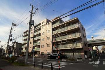 ダイアパレス東綾瀬の外観（北東側から）