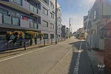 敷地の西側道路（北側から）