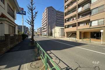 敷地南側の前面道路　