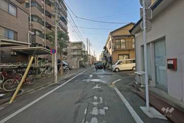 敷地北側の前面道路（東側から）