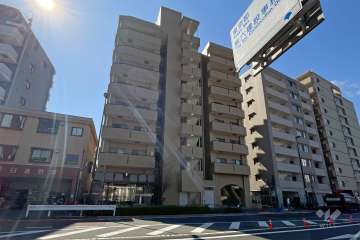 プレール京成関屋駅前の外観（北側から）