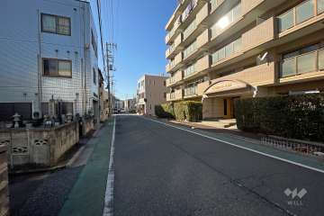 敷地南側の前面道路（東側から）