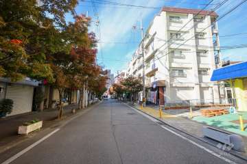 敷地南側の前面道路（東側から）