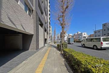 敷地の東側前面道路（南側から）
