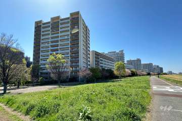 敷地の北側前面道路（東側から）