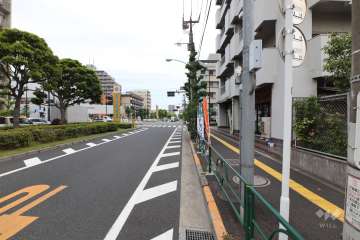 敷地の西側前面道路（南側から）
