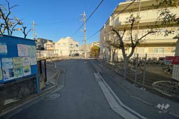 敷地北側の前面道路（西側から）