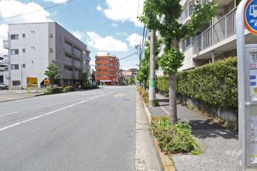 敷地南側の前面道路（東側から）