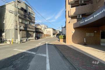 敷地北側の前面道路