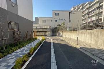 敷地の東側前面道路（北側から）