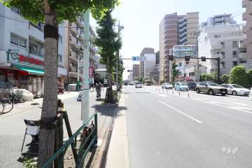 敷地西側の前面道路　　