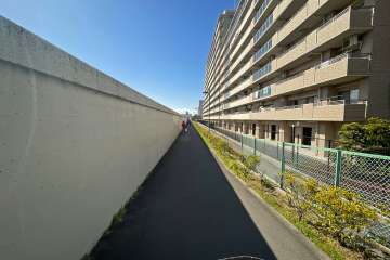 敷地南側の前面道路（東側から）