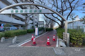 敷地北東側の前面道路　