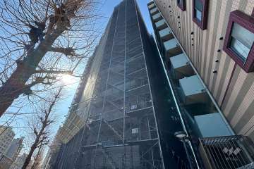 セントヒルズ北千住の外観（北東側から）