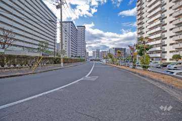 敷地北側の前面道路（東側から）