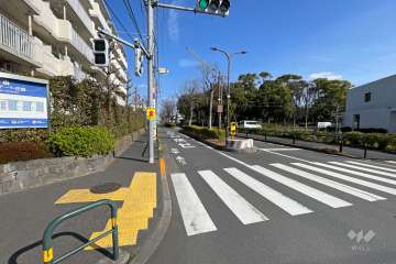 敷地南側の前面道路　　