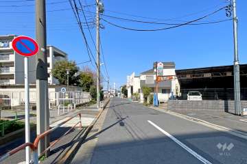 敷地の西側前面道路（南側から）
