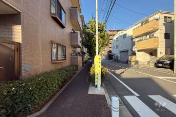 敷地の東側前面道路（南側から）