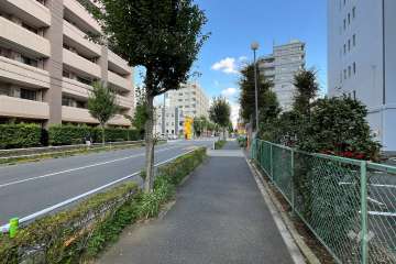 敷地北側の前面道路