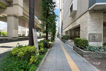 敷地西側の前面道路　