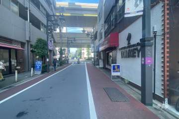 敷地の南側前面道路（東側から）