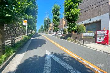 敷地の南側前面道路（東側から）