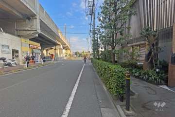 敷地北側の前面道路（西側から）