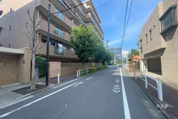 敷地南東側の前面道路　