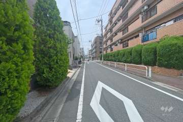 敷地南側の前面道路（東側から）
