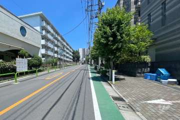 敷地北側の前面道路