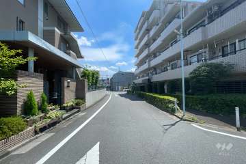 敷地の東側前面道路（北側から）