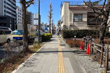 敷地南西側の前面道路