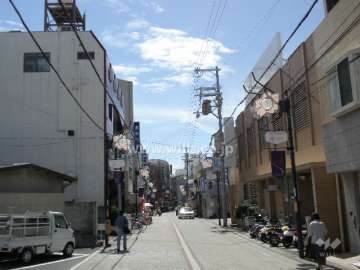 北西側前面道路(北東側から)