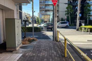 敷地の西側前面道路（北側から）