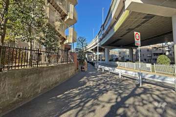 敷地の北側前面道路（東側から）