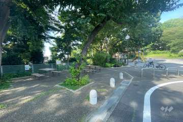 敷地に隣接した板橋区立小豆沢公園-みどりの広場
