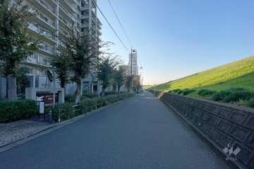 敷地北側の前面道路　