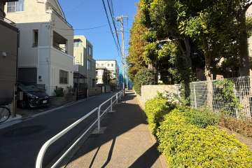 敷地西側の前面道路（南側から）