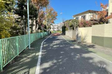 敷地西側の前面道路