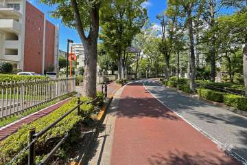 敷地の北側前面道路（東側から）