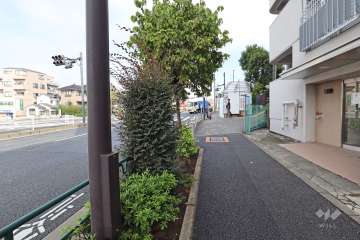 敷地北側の前面道路（西側から）