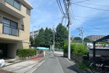 敷地の東側前面道路（南側から）