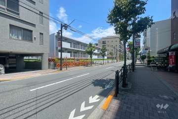 敷地北側の前面道路
