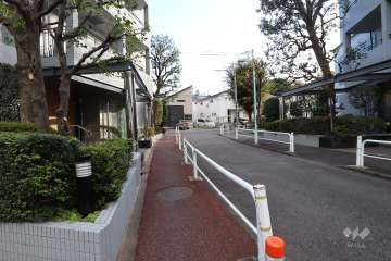 敷地の西側前面道路（北側から）