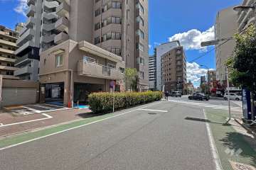 敷地の西側前面道路（北側から）