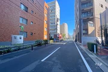 敷地の東側前面道路（南側から）